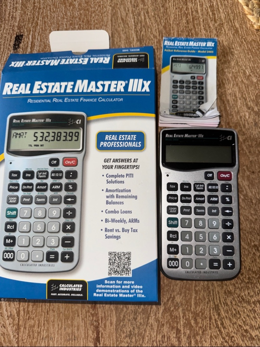 Real Estate Master IIIx Financial Calculator - Black & Silver